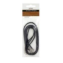 AussieSuperStore Jewellery Making Supplies Black JF Necklace and Clasp Plaited 43cm (in 2 colors) JF Necklace and Clasp Plaited 43cm | Jewellery Making Accessories 9323823100841 JF623